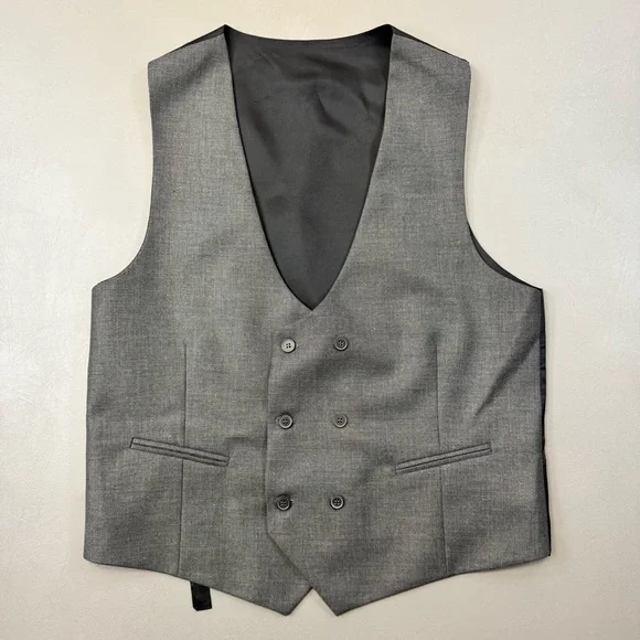 Tonyzenn 3-Piece Super 140’s Wool Slim Suit 40R 35x36 Unhemmed Gray NWT